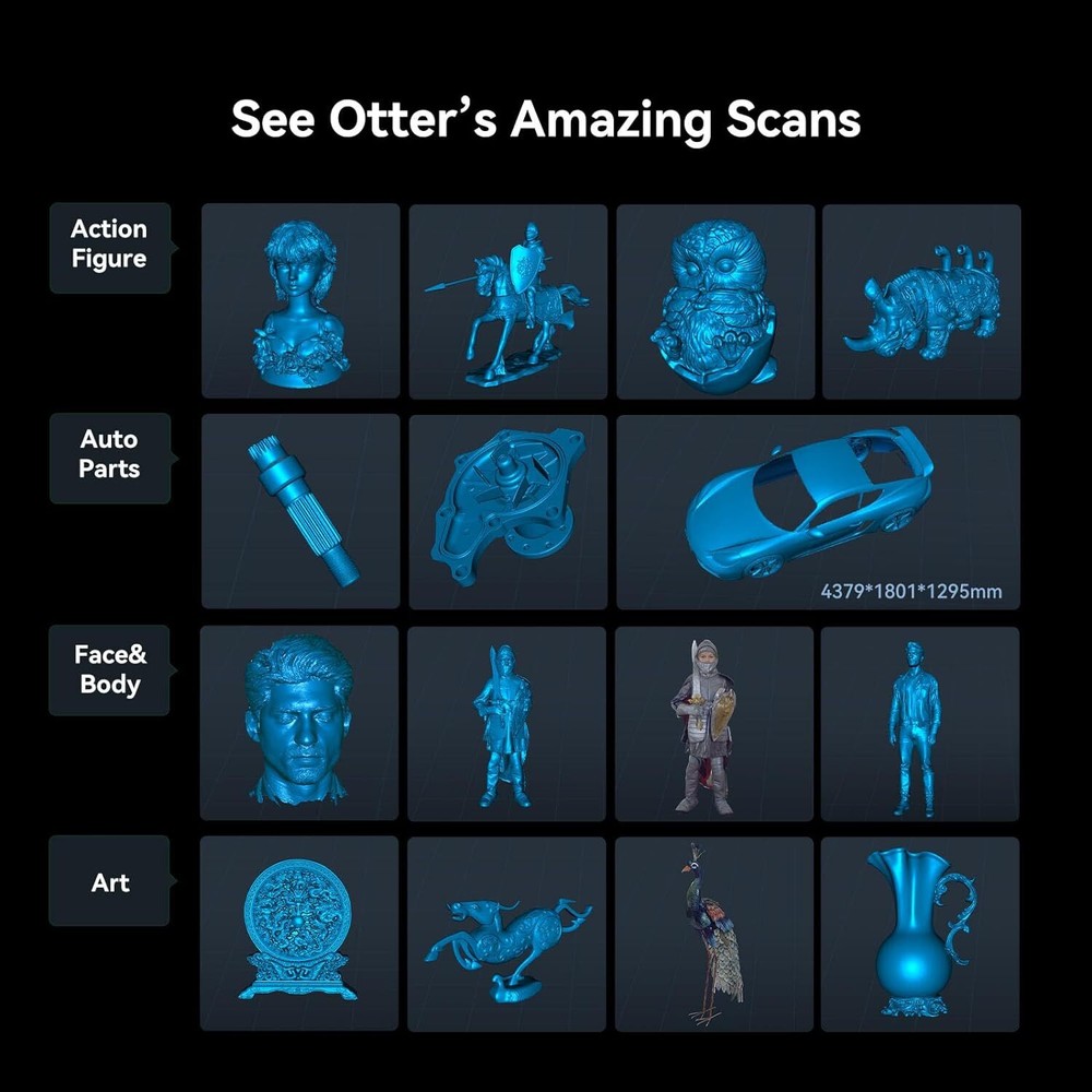 Creality CR-Scan Otter 3D Scanner 24-Bit Full-Color for iOS Android Windows US