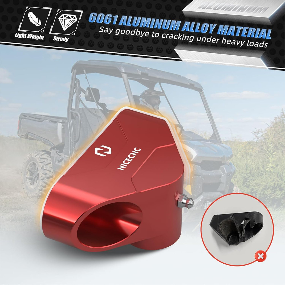 Red Motorcycle Winch Hook Bracket for Can Am Defender & Commander 4X4