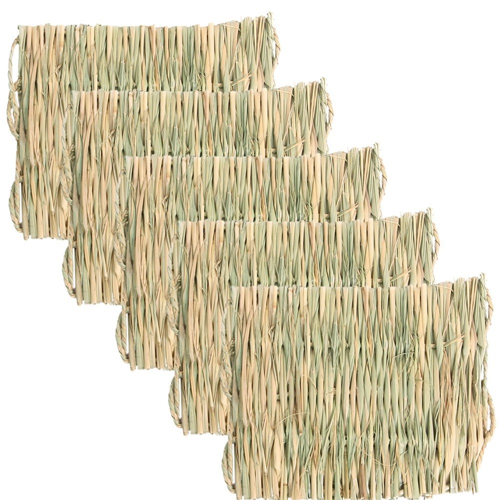 5 Pcs Grass Mat for Rabbit Small Pets Mats Cage Pad