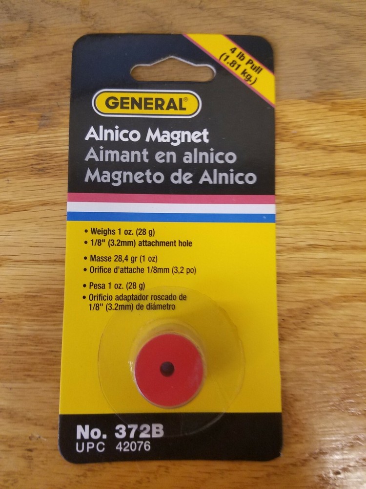 GENERAL TOOLS #372B ALNICO MAGNET 4 lb. PULL