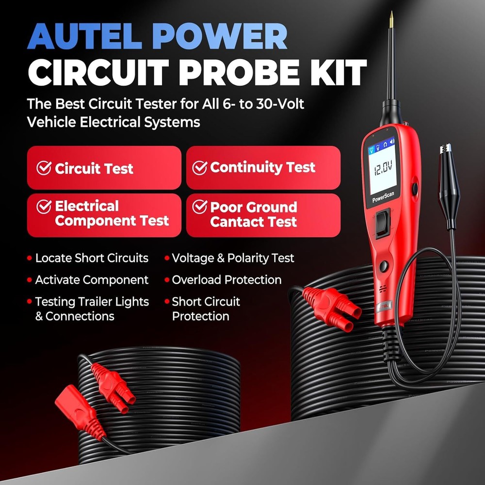 Autel PowerScan PS100 Circuit Tester Electrical Diagnostic Power Probe 12V/24V