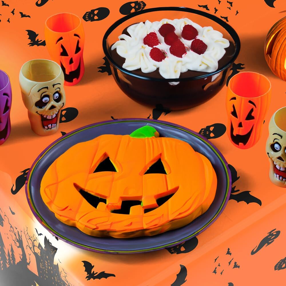 2Pc Halloween Tablecloth 54"x108" Rectangular Table Covers Halloween Party Decor