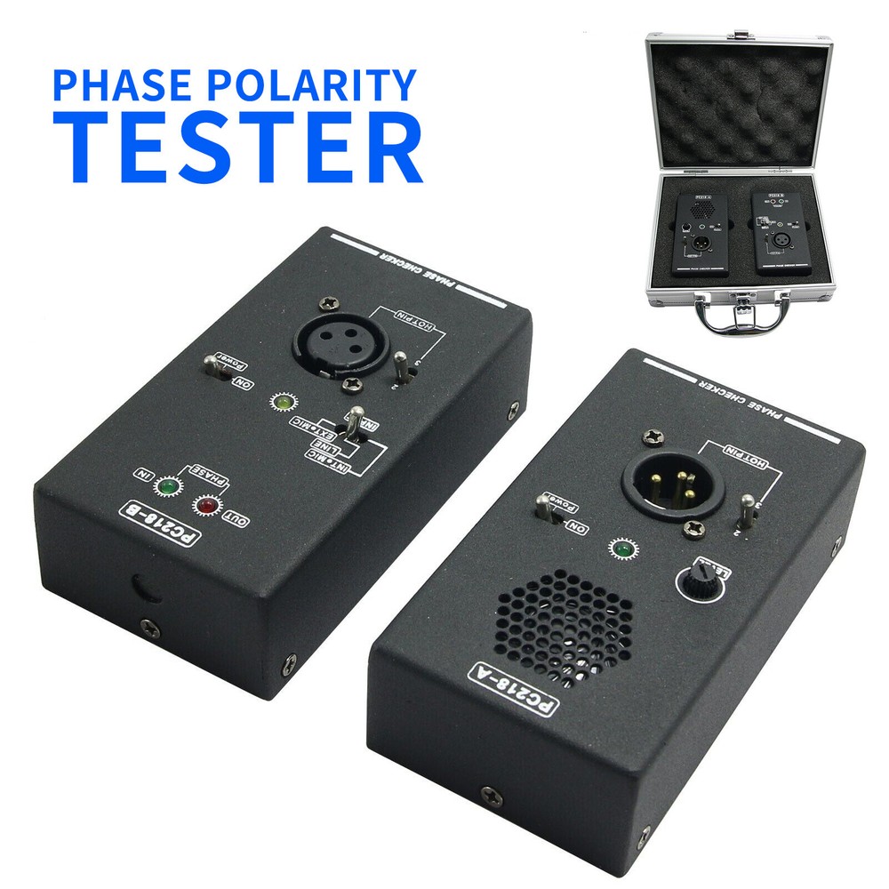 New PC218 Phase Polarity Tester Checker Detector Speaker Microphone SoundTesting