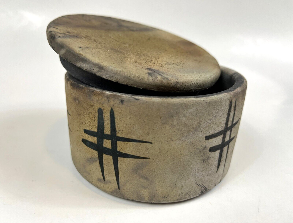 Nell Devitt Pottery Raku Lidded Box