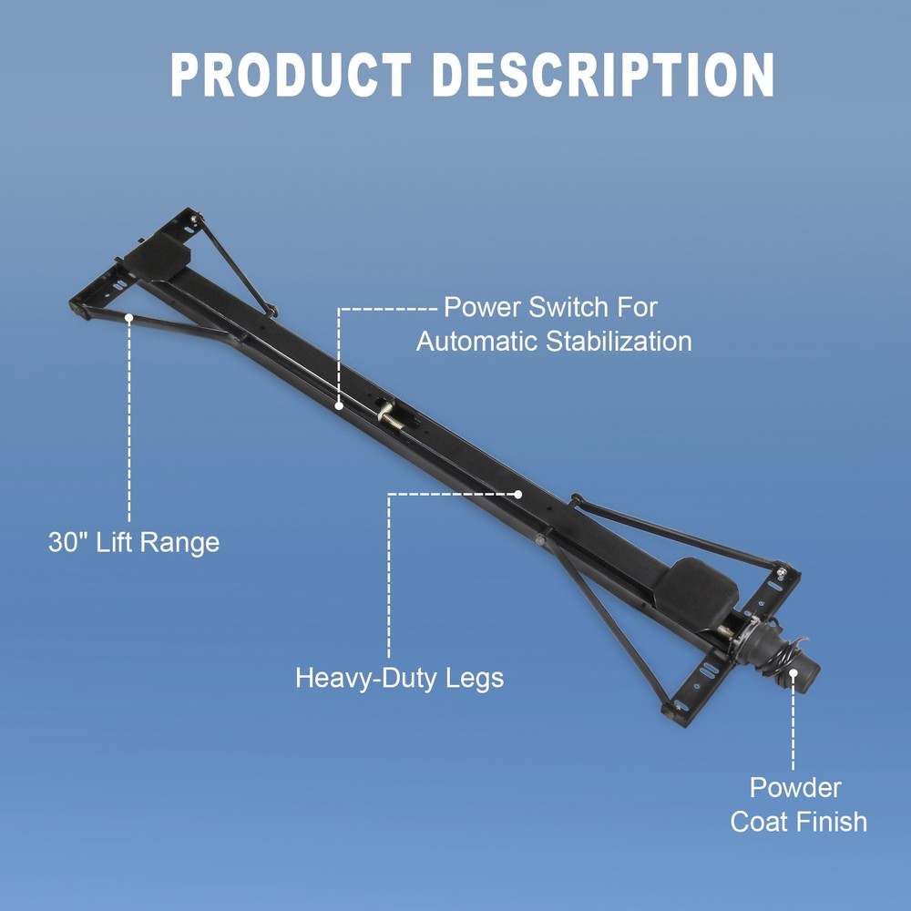 298707 Universal Rear Trailer Stabilizer Jack Stand Stabilizer Jack Kit Black