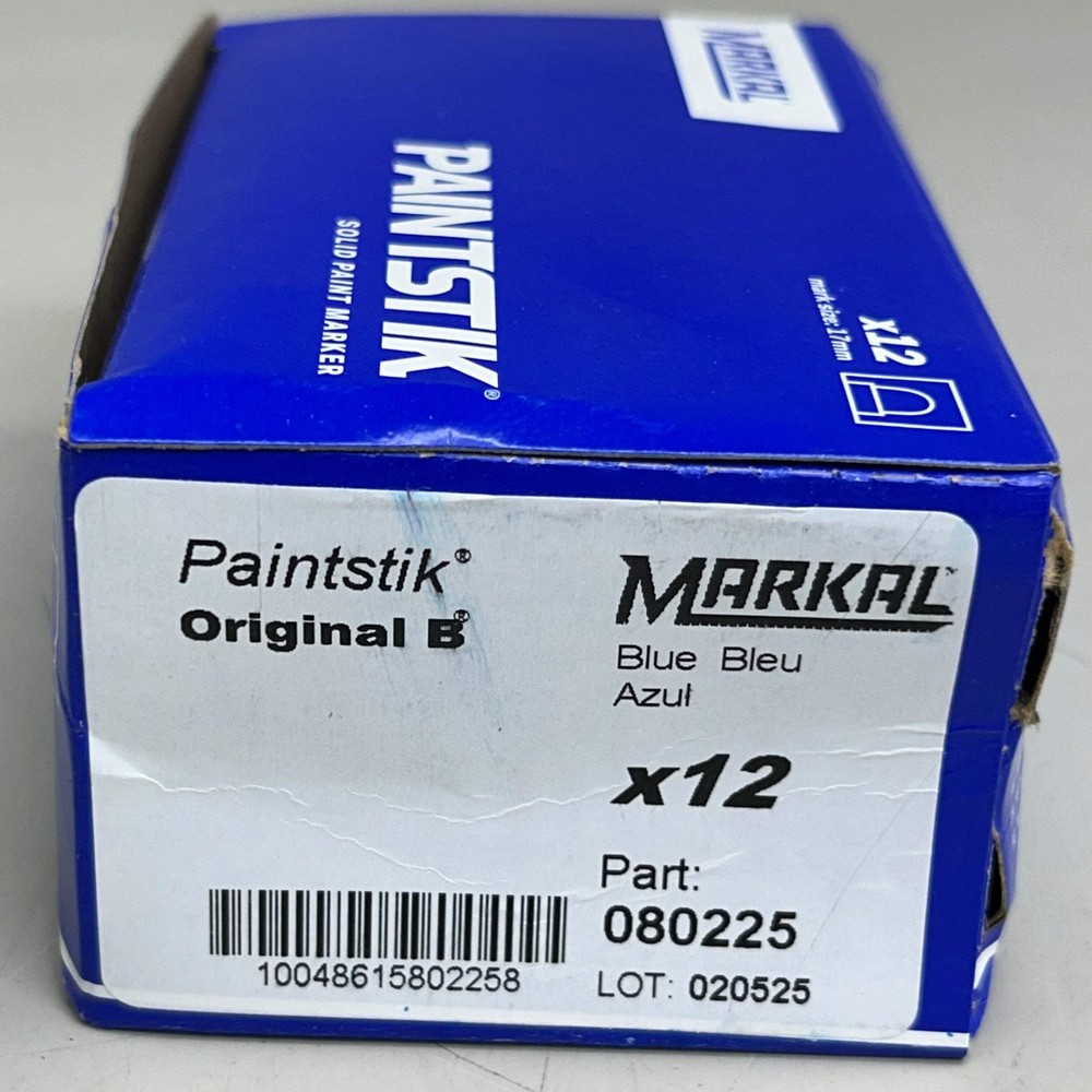 Markal (12 Pack) Solid Bleed Through Solvent PaintStik/ Marker Blue (Slightly Di