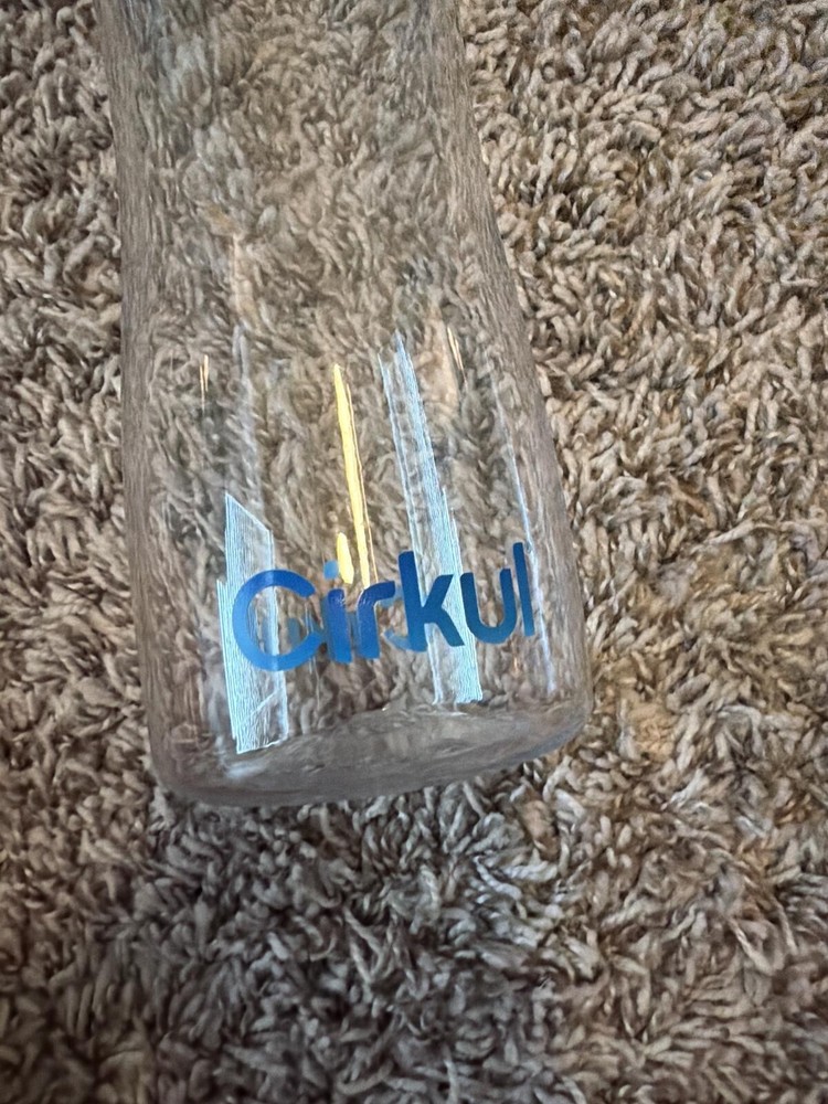 Cirkul Clear Water Bottle with Blue Cap - Reusable Drinkware