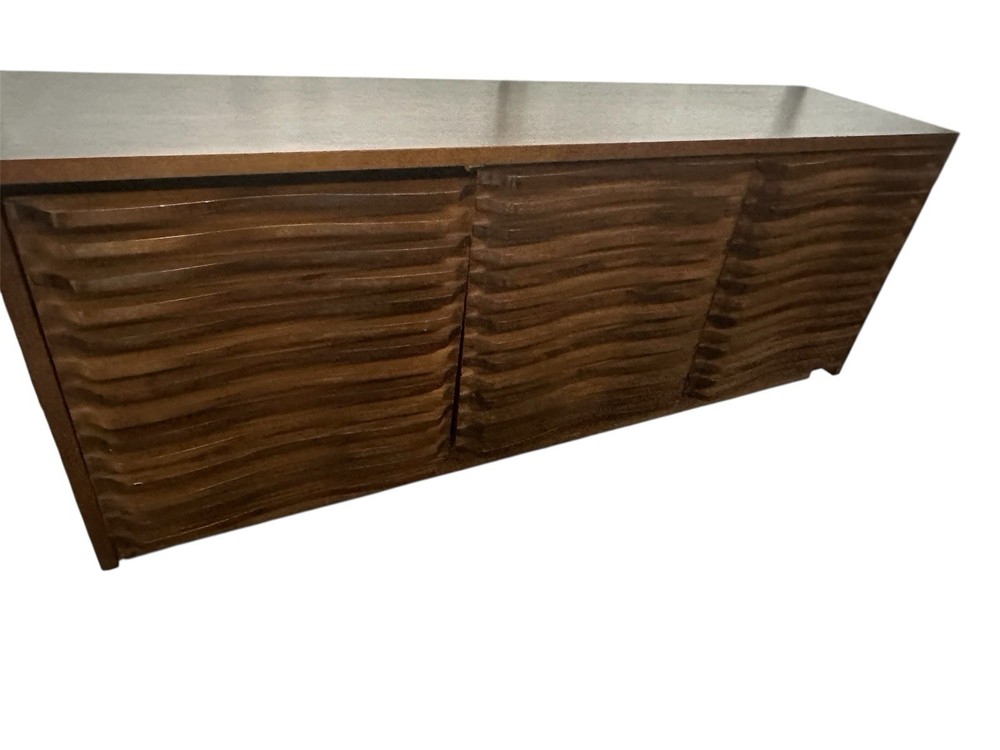 Sideboard Buffet Cabinet with Storage,Modern Wave Credenza Accent Cabinet