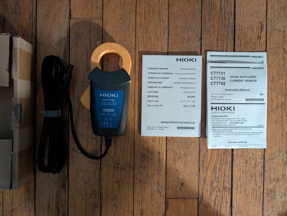 HIOKI AC/DC Auto-Zero Current Sensor CT7736 NEW