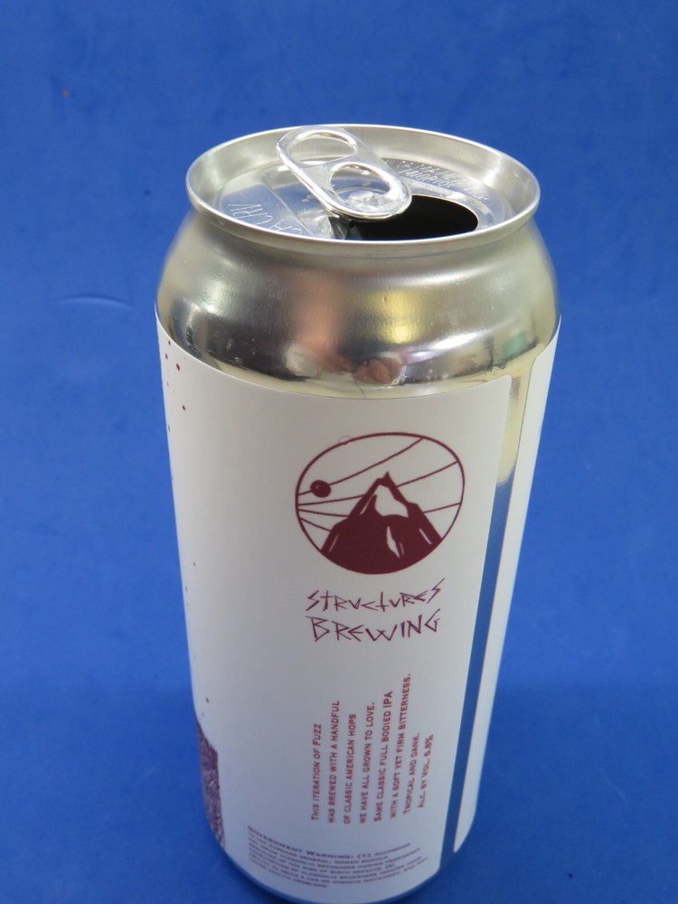 Craft BEER Empty Can ~ STRUCTURES Brewing Co Classic Fuzz IPA ~ Bellingham, WA