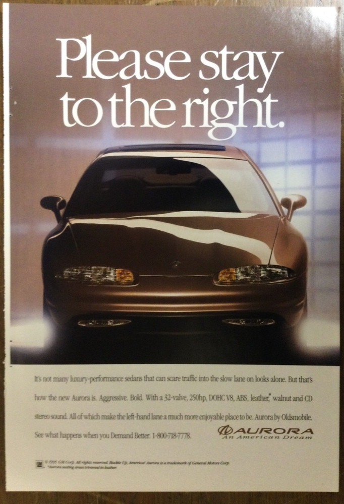 Misc 5519 Advertisement 1995 Oldsmobile Aurora June 1995
