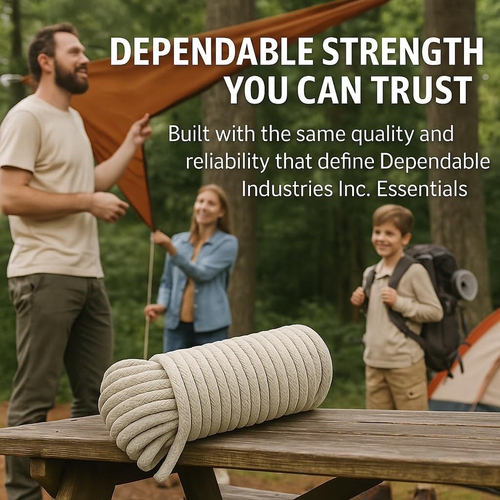 100 Ft Heavy Duty Braided Rope Clothesline, Multi-Purpose, Durable