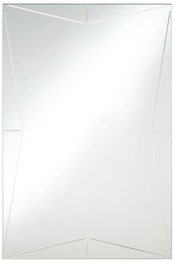 Possini Euro Relevei Silver 26" x 39" Rectangular Wall Mirror