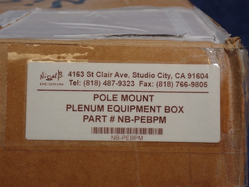 Nigel B. Design NB-PEBPM Pole Mount Plenum Equipment Box (H20)