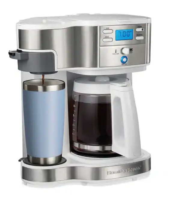 Hamilton Beach 2-Way Programmable Coffee Maker Single Serve & 12 Cup Drip