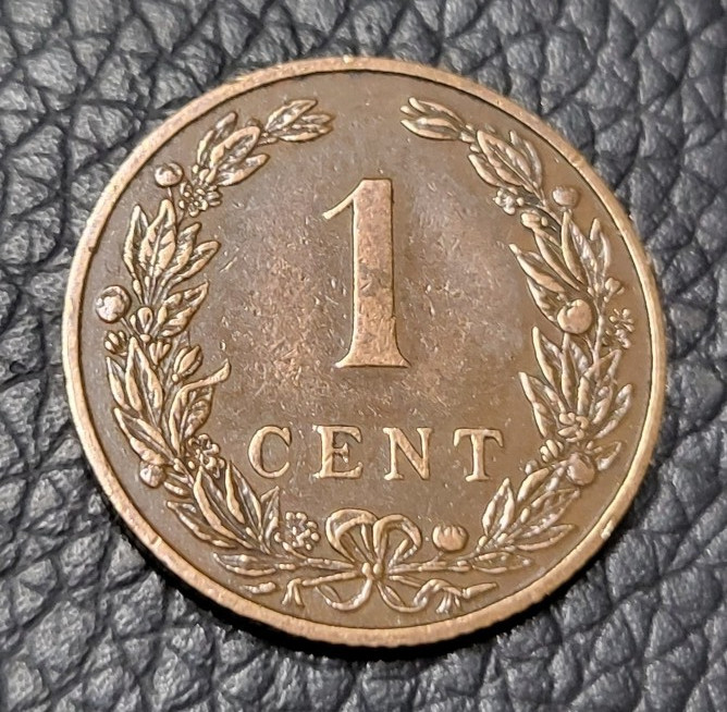 1906 Netherlands 1 Cent Coin