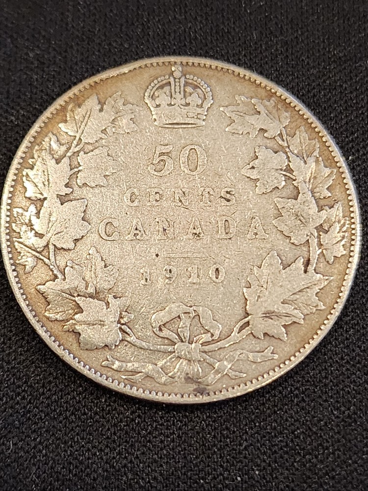 1910 Canada 50 Cents Silver Coin