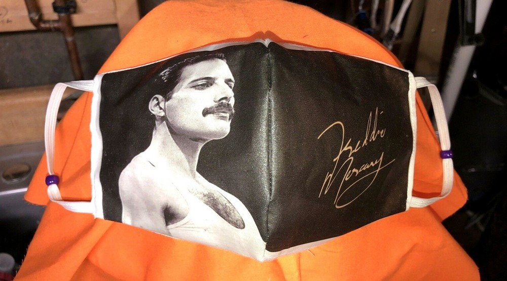 ***Freddie Mercury2*** REVERSIBLE Cotton Face mask (handmade)