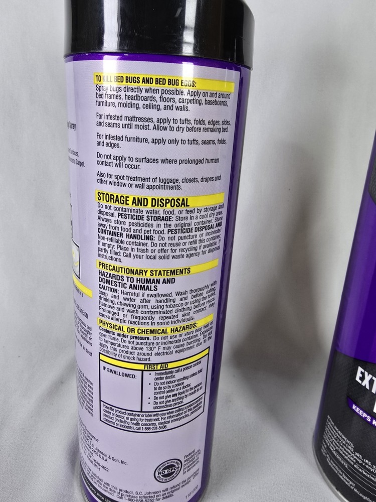 2x Raid Max Bed Bug Crack And Crevice Foaming Spray 17.5 oz Each