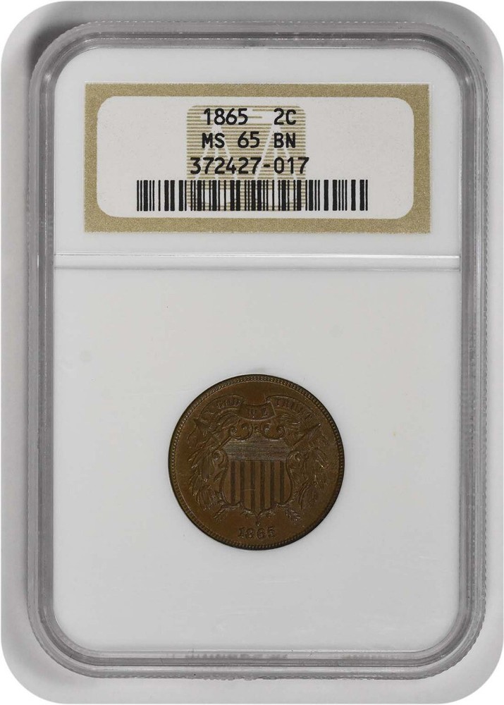 1865 Two Cent Piece MS65BN NGC