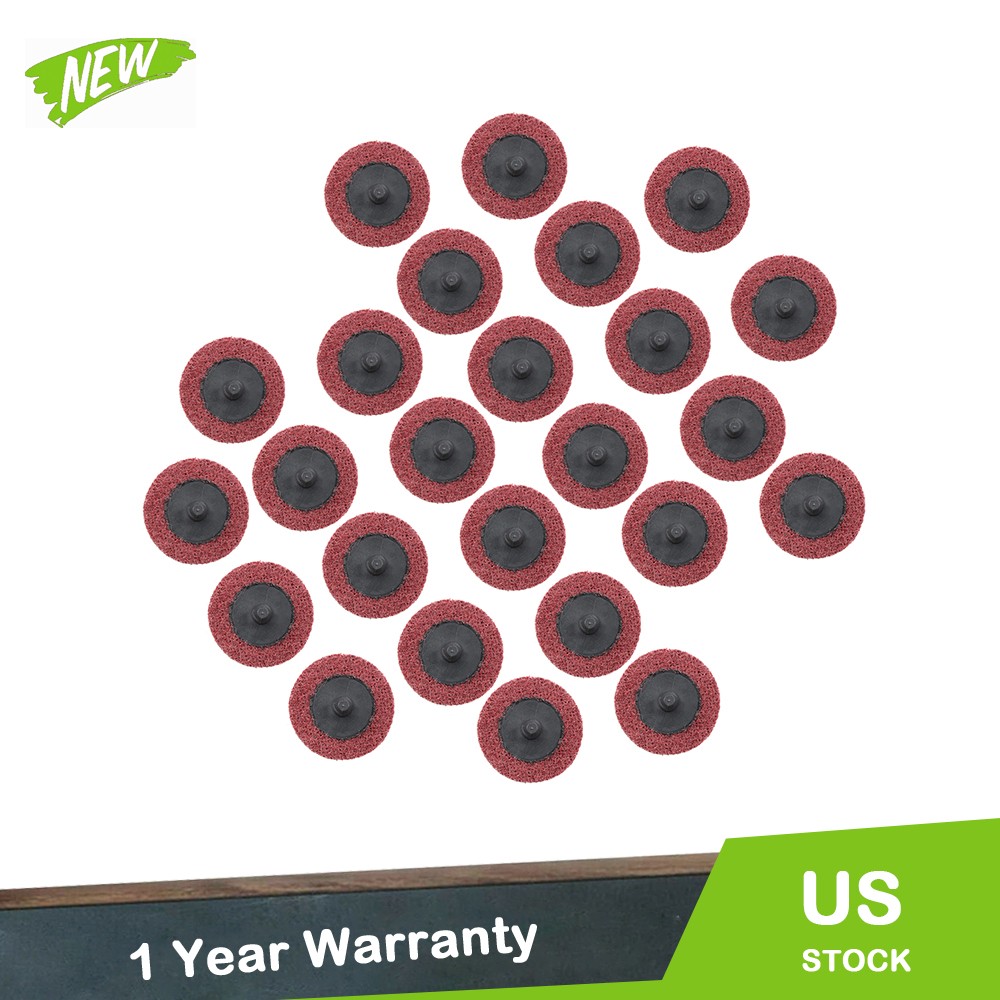 Surface Conditioning Quick Change Discs, 2" Red (Medium) Prep Pad - 25 Pack