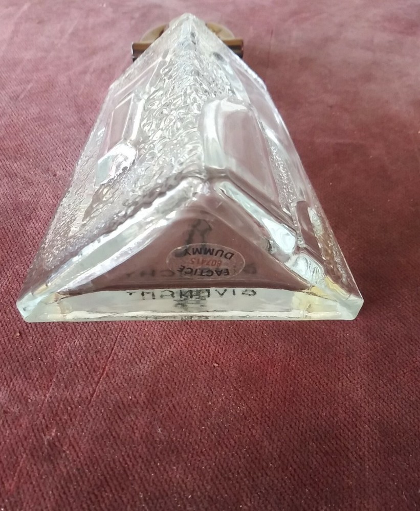 GIVENCHY Paris, Dummy, EMPTY Perfume Bottle Geometric Shape Heavy Glass RARE