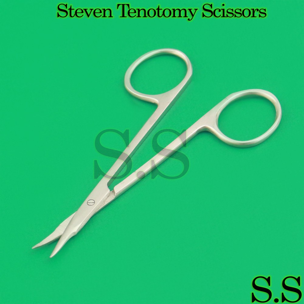 Stevens Tenotomy Scissors 4.5" Curved Sharp Surgical Instruments German Grade