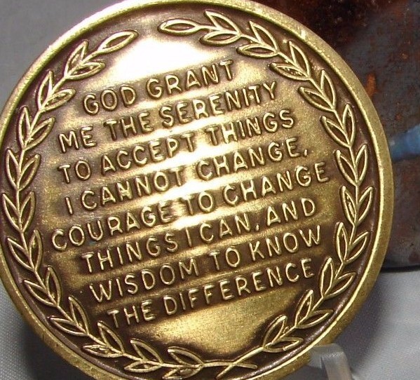 Alcoholics Anonymous AA 7 year Sunshine Bronze Medallion Token chip Sober