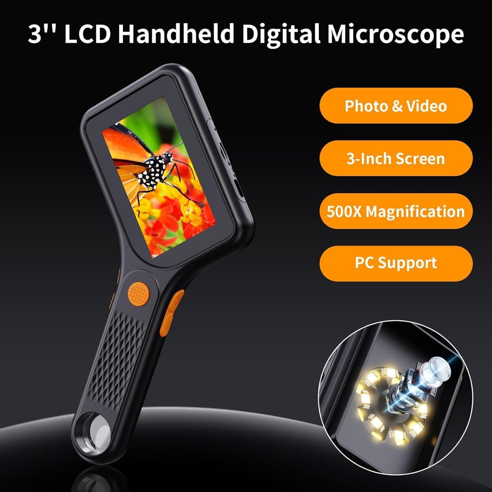 500X Handheld Pocket Microscope