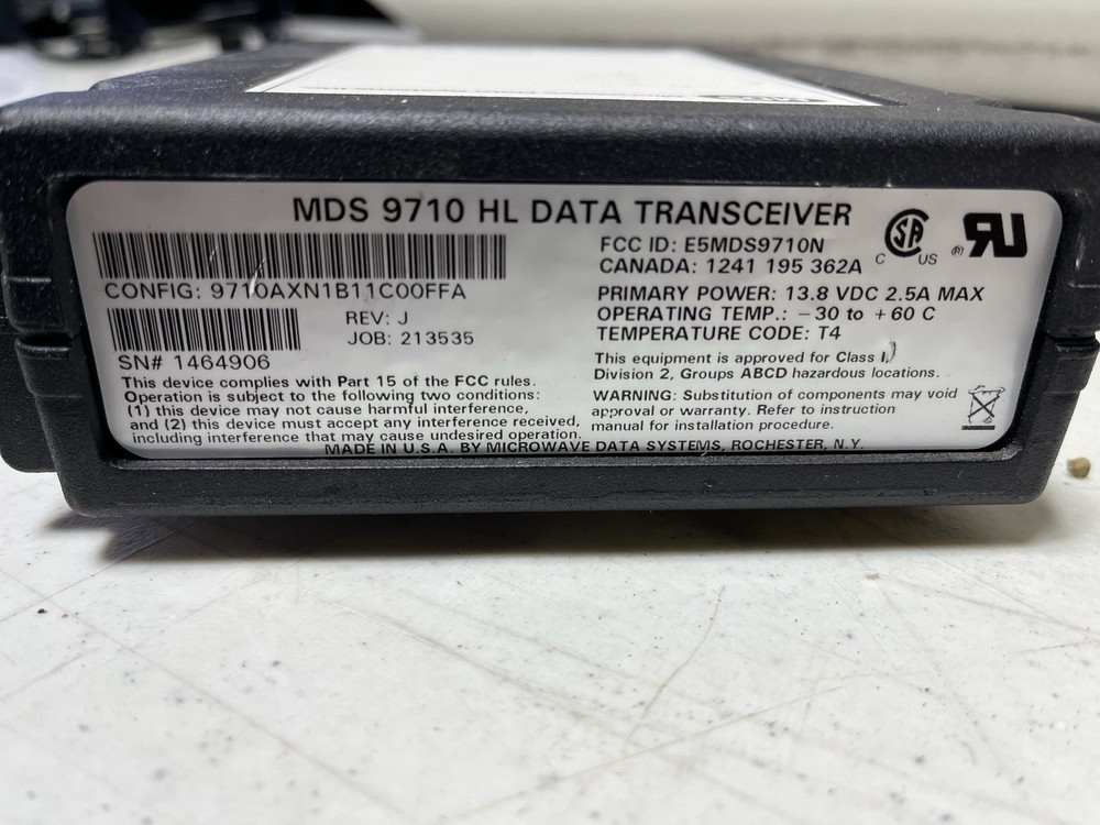 Microwave Data Systems MDS 9710 HL Data Transceiver #906