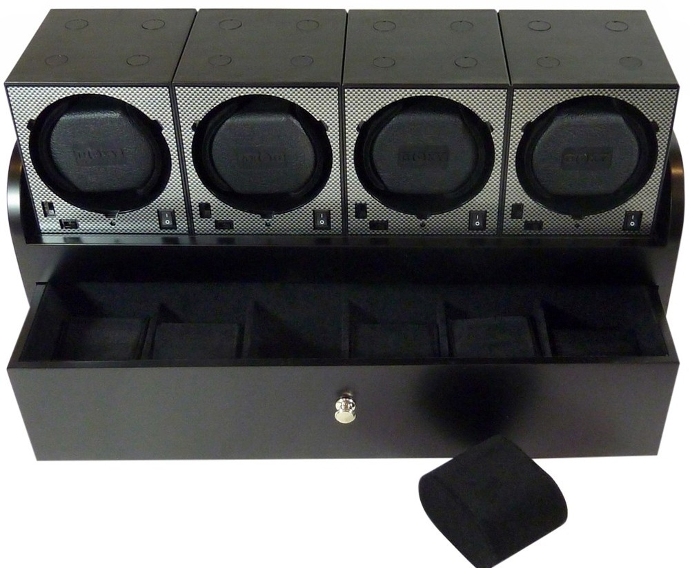 Quad "Boxy" Brand Brick Automatic Watch Winder + 6x storage System - Model: 4B4