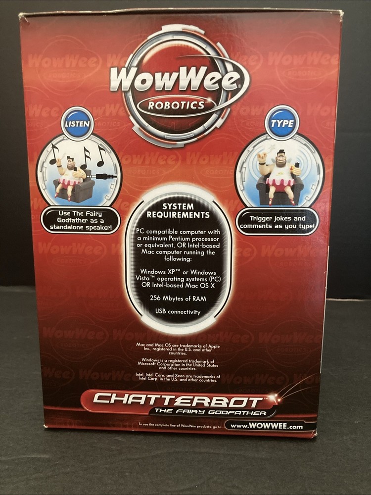 WowWee Robotics Chatterbot The Fairy GodFather Works w/ PC or Mac - Interactive