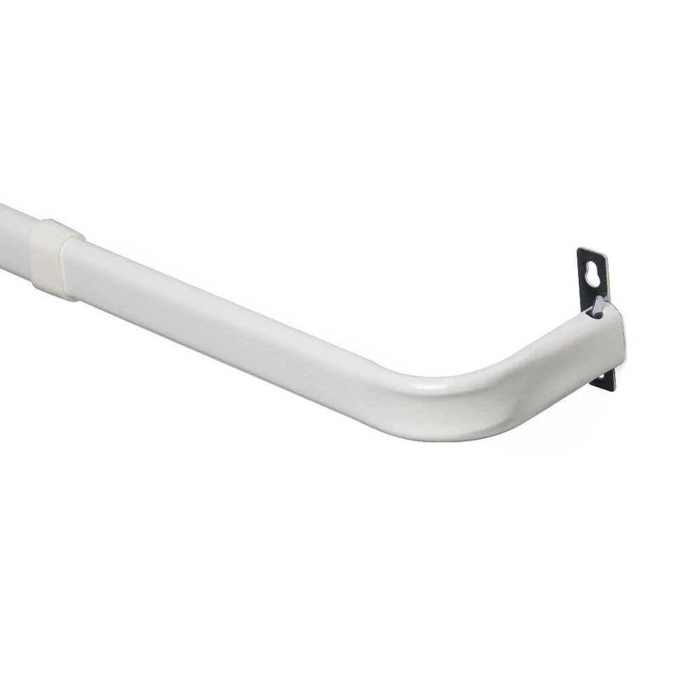 (6 pack)2"Basic Metal Wrap Around Adjustable Curtain Rod,28-46"Adjustable Length