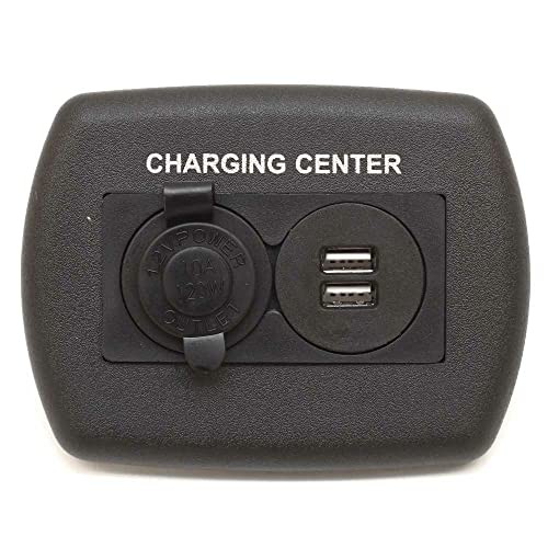 15095 12V/USB Charging Center - Black