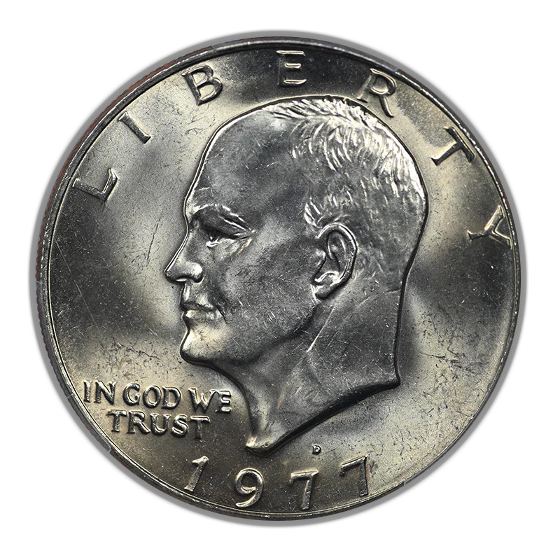 1977-D Clad Eisenhower Ike Dollar $1 PCGS MS66