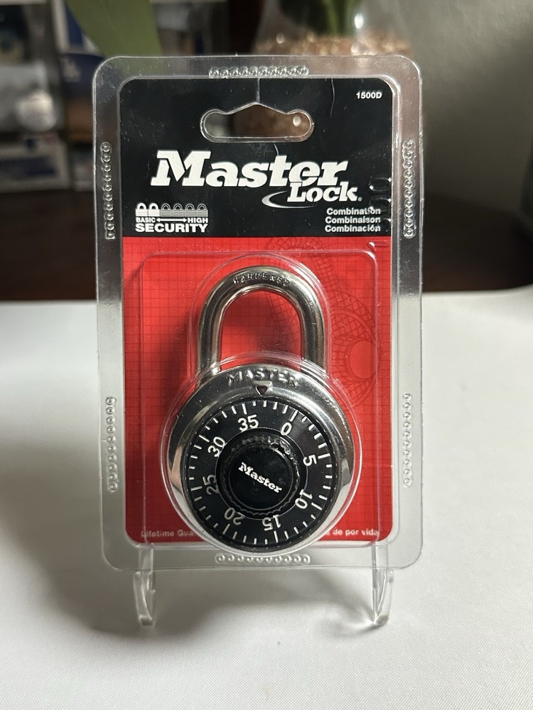 3X Master Lock 3-Digit Combination Padlock 1500D 1-7/8"