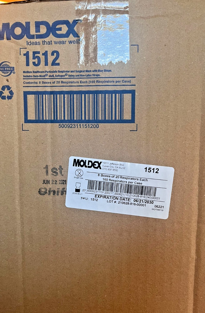 moldex n95/ 160 masks
