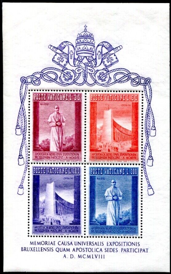VATICAN 1958 BLOCK2 ** MNH (I1622