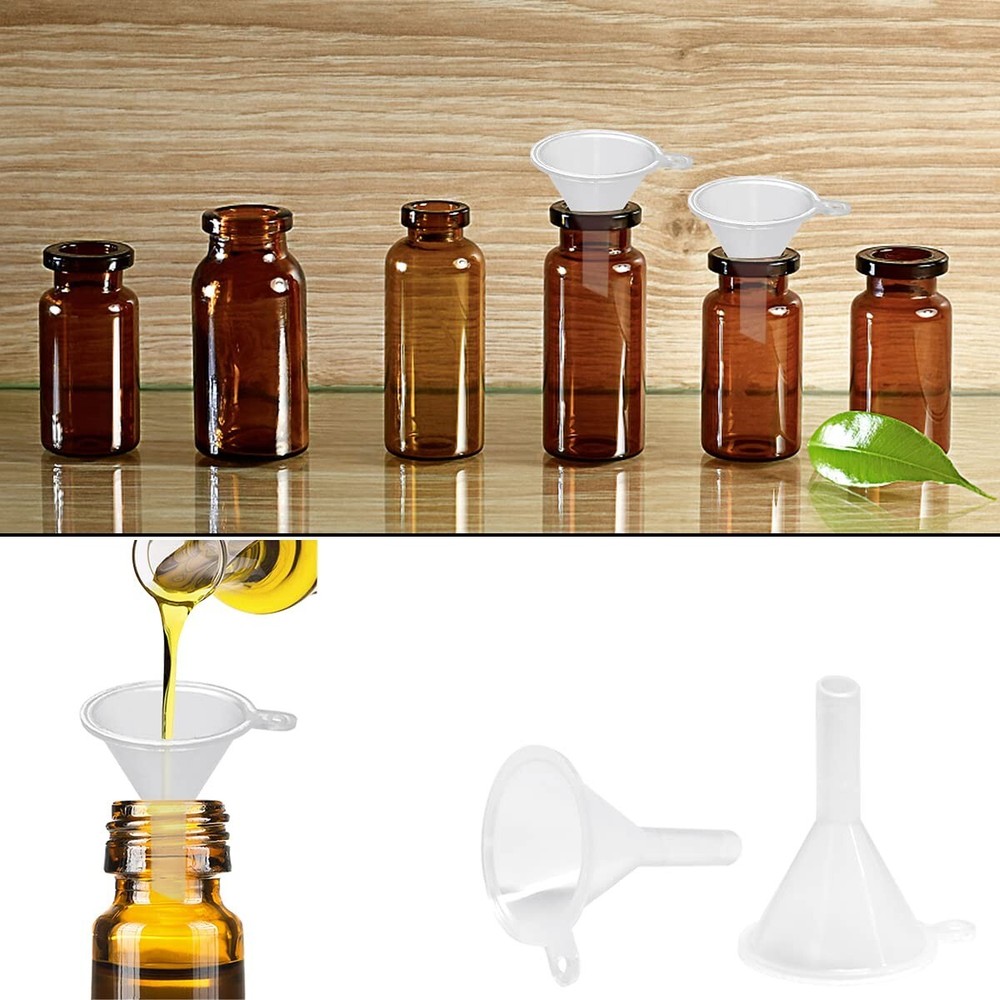 30 PCS Mini Funnel Small Funnel Clear Plastic Funnels For Essential Oils Lab