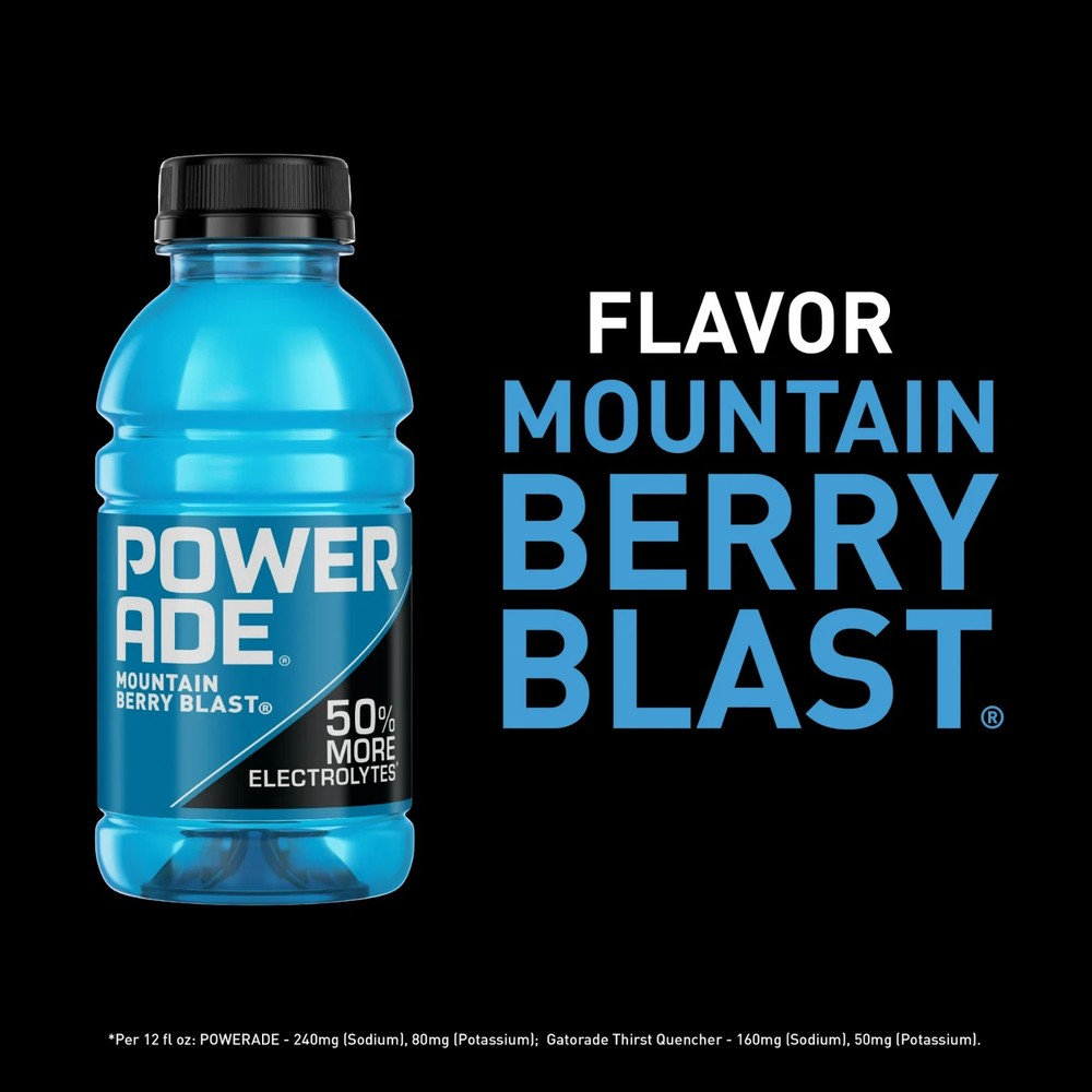 POWERADE Mountain Berry blast Bottles 12 fl oz 8p pack....