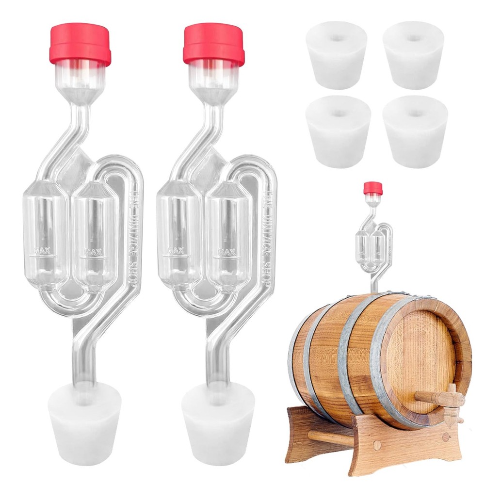 2pcs Fermentation Airlock, Brewing Airlock Plastic, Fermentation Valve Bubble...