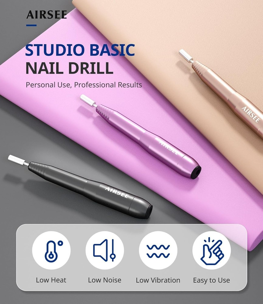 Studio Basic Electric Nail Drill, USB Portable Nail E File Machine for Profes...