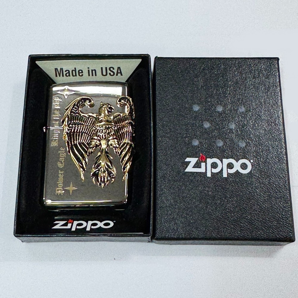 Zippo Lighter Korea Design Power Eagle Emb Bk 📌 Genuine Windproof Engraved