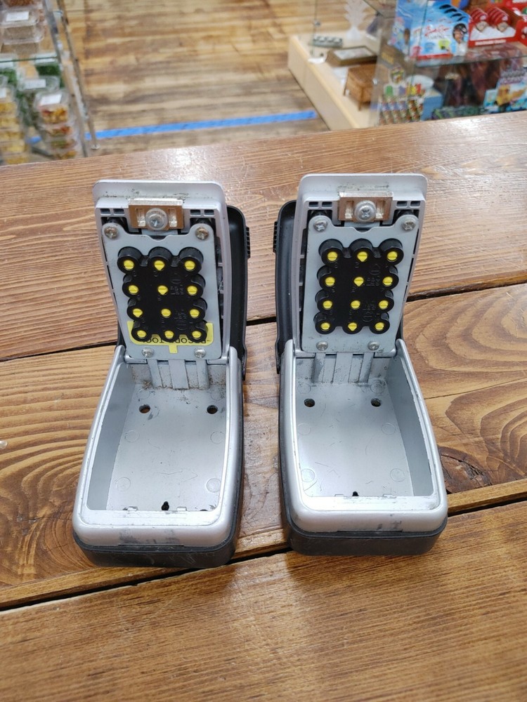 2 - Master Lock Safe Space Lock Boxes - Secures To Walls