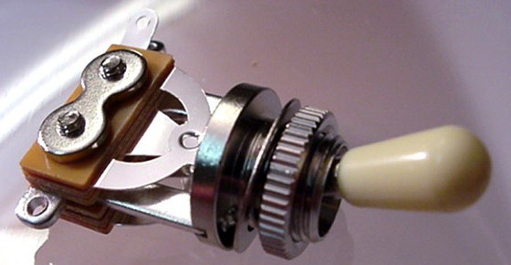 QUALITY 3 WAY TOGGLE SWITCH - ELECTRIC GUITAR - CREAM