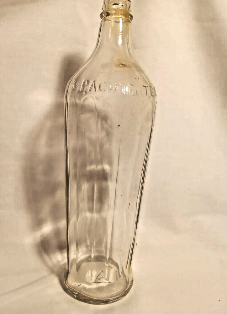 Antique Great Atlantic & Pacific Tea Co. (A&P) Empty Clear Glass Embossed Bottle
