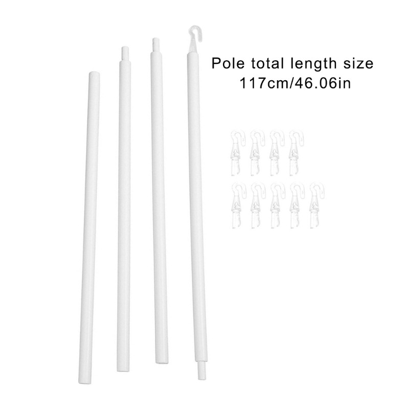 Vertical Blind Control Rods, 46.06" White Plastic Rod, Simple Installation