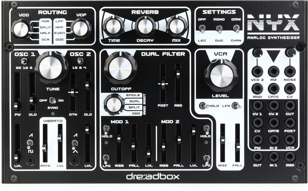 Dreadbox NyxRe Desktop Duophonic Analog Synthesizer