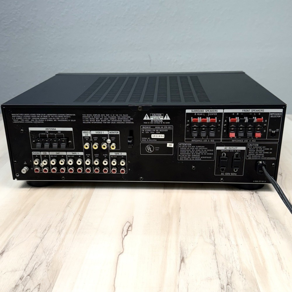 SONY STR-D911 Digital Signal Processing Audio/Video Control Center STEREO Bundle