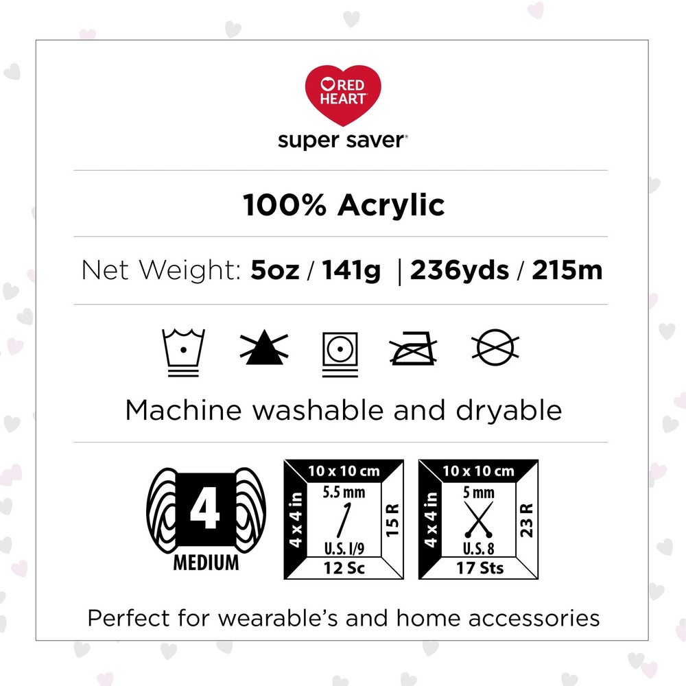 Red Heart Super Saver Yarn, 3 Pack, Bright Stripe 3 Count